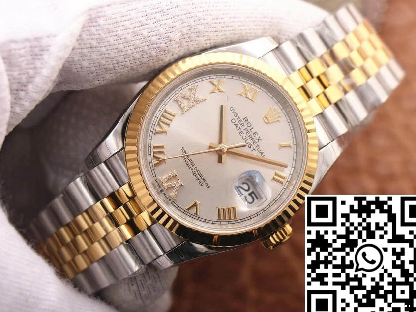 Diamond Yellow Gold Rolex EW Dial Datejust M126233-0031 Factory 0503
